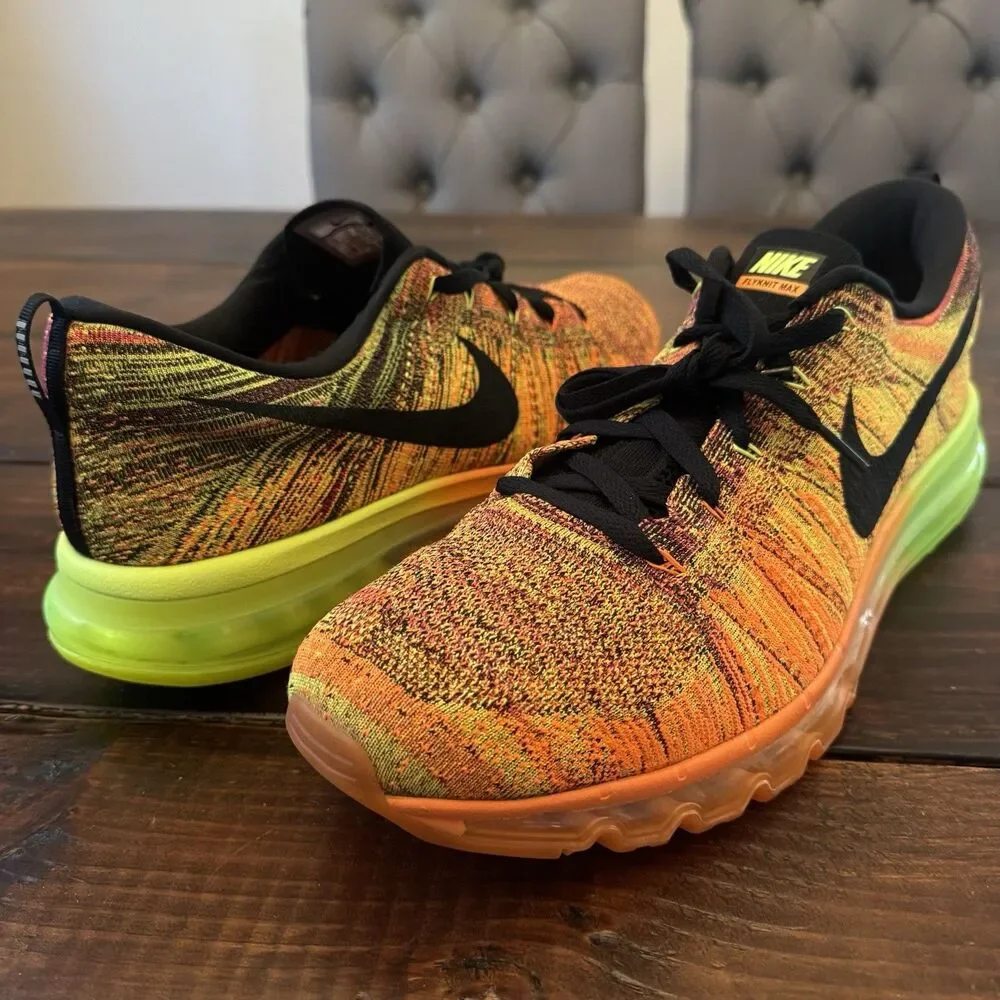 Nike FlyKnit Air Max Total Orange Fireberry Shoes